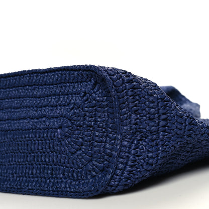 Saint Laurent Raffia Rive Gauche Tote Blue 10 of 10