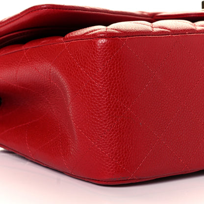 Chanel Caviar Quilted Jumbo Double Flap Red 8 of 11
