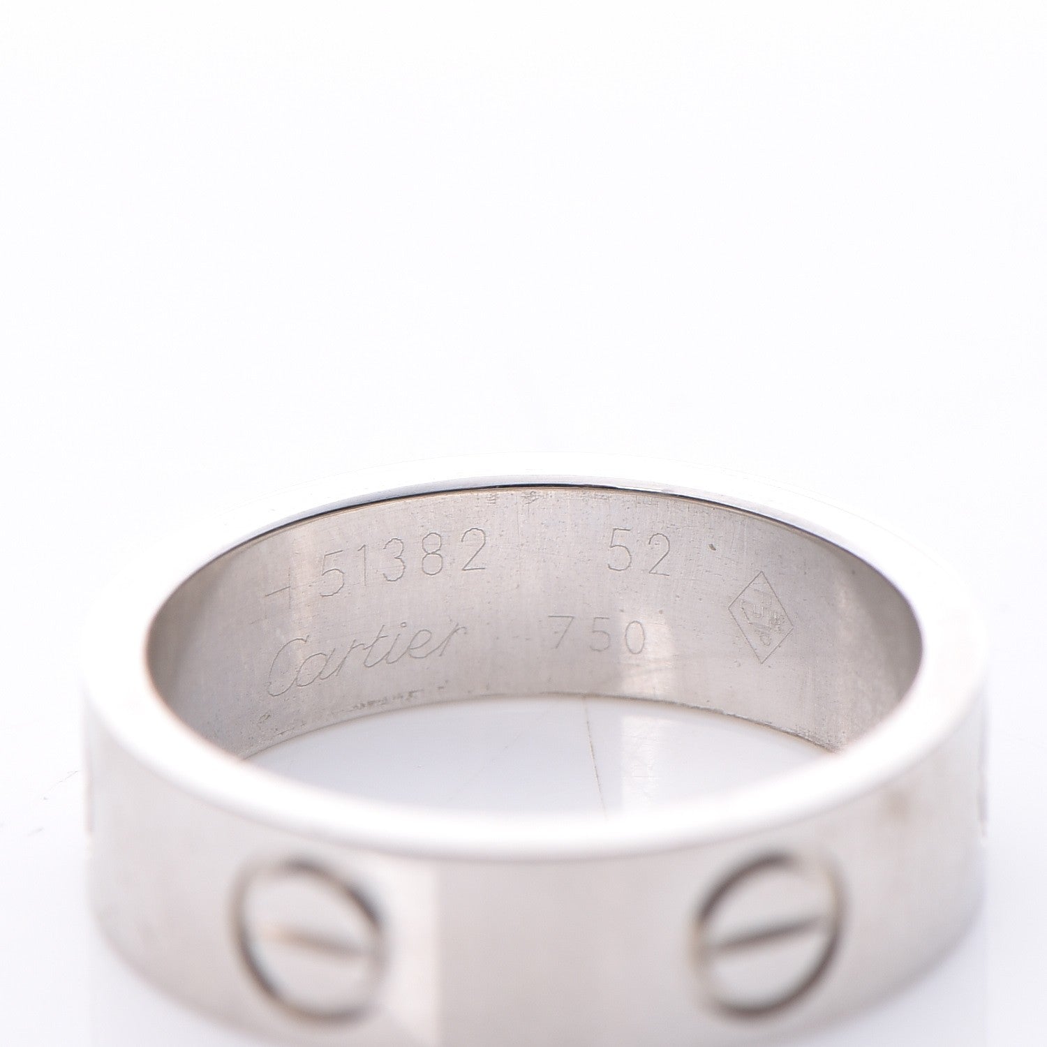 Cartier 18K White Gold 5.5mm LOVE Ring 52 6 5 of 6