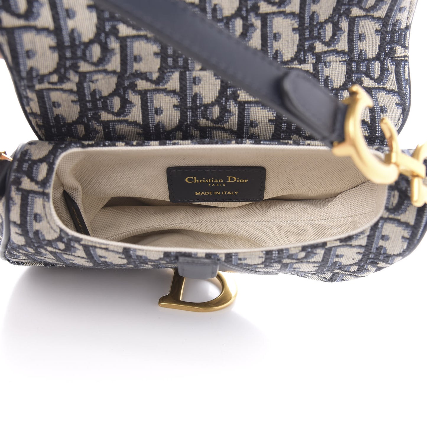 Oblique Mini Saddle Bag Blue