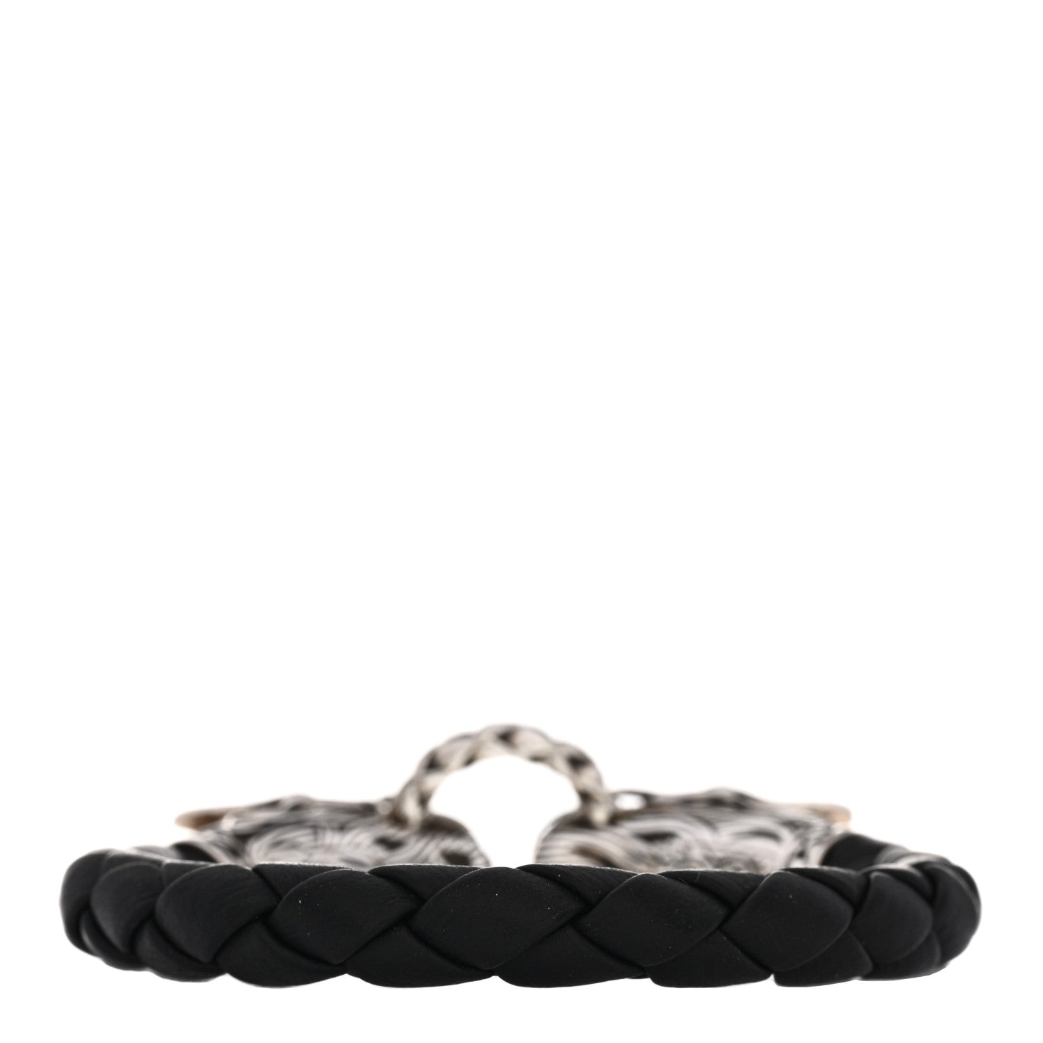 John Hardy Sterling Silver Leather Naga Dragon Legend Bracelet Black 2 of 3