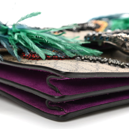 Gucci GG Supreme Monogram Parrot Embroidered Medium Dionysus Shoulder Bag Multicolor 9 of 11