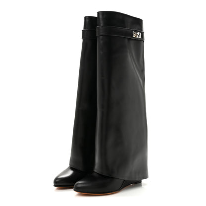 Givenchy Calfskin Shark Lock Pant Boots 39.5 Black 4 of 9