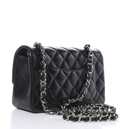 Chanel Lambskin Quilted Mini Rectangular Flap Black 3 of 13
