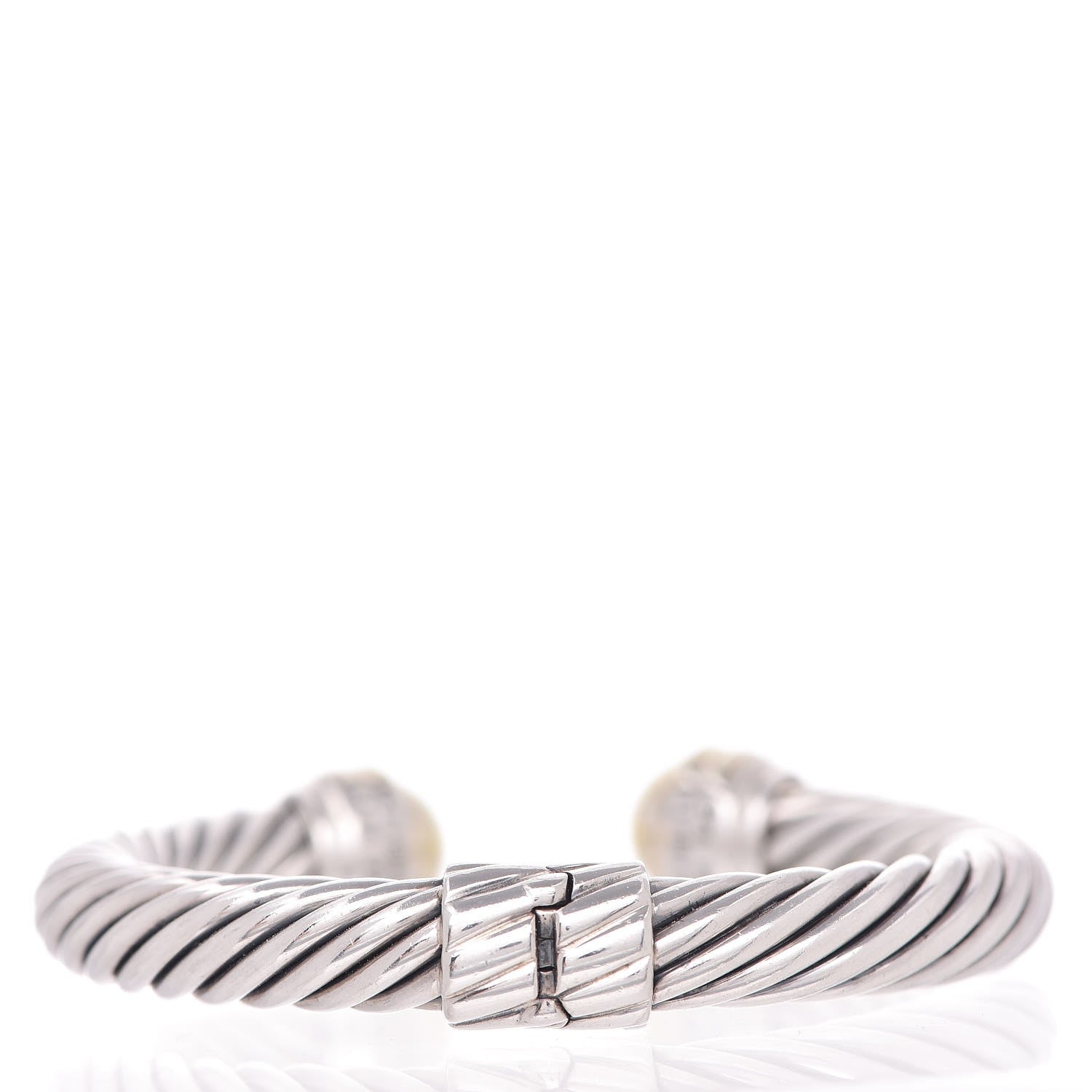 David Yurman Sterling Silver 14K Yellow Gold 10mm Cable Classics Bracelet 3 of 6