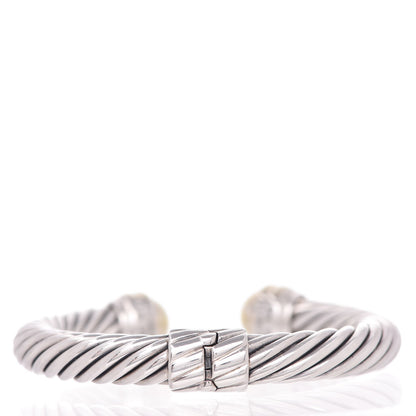 David Yurman Sterling Silver 14K Yellow Gold 10mm Cable Classics Bracelet 3 of 6