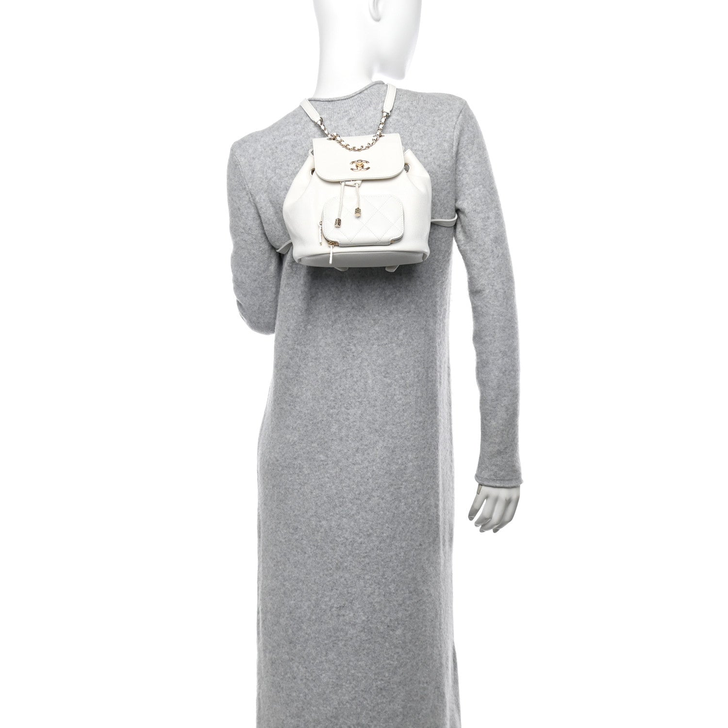 Chanel Caviar Quilted Business Affinity Backpack White 2 of 14