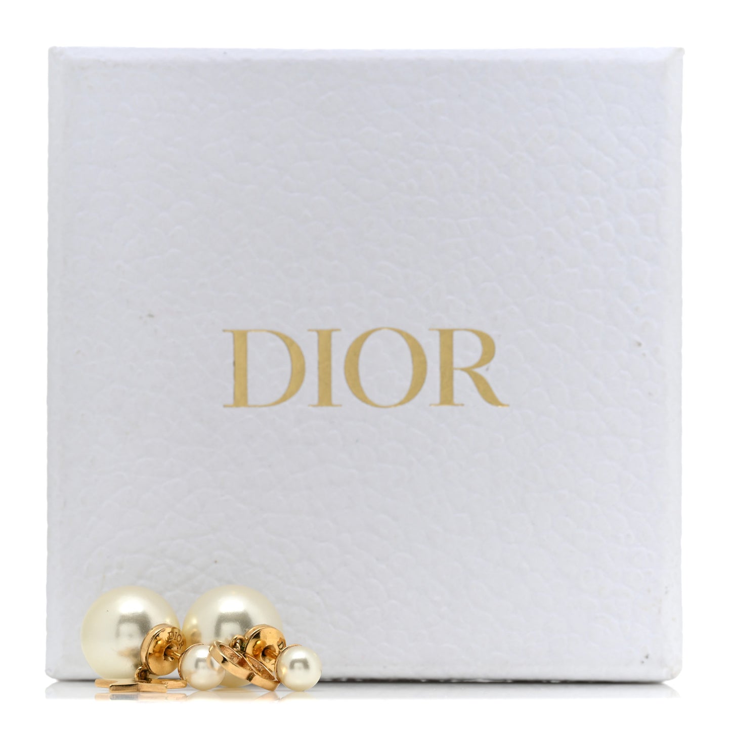 Pearl Mise En Dior Logo Tribal Earrings