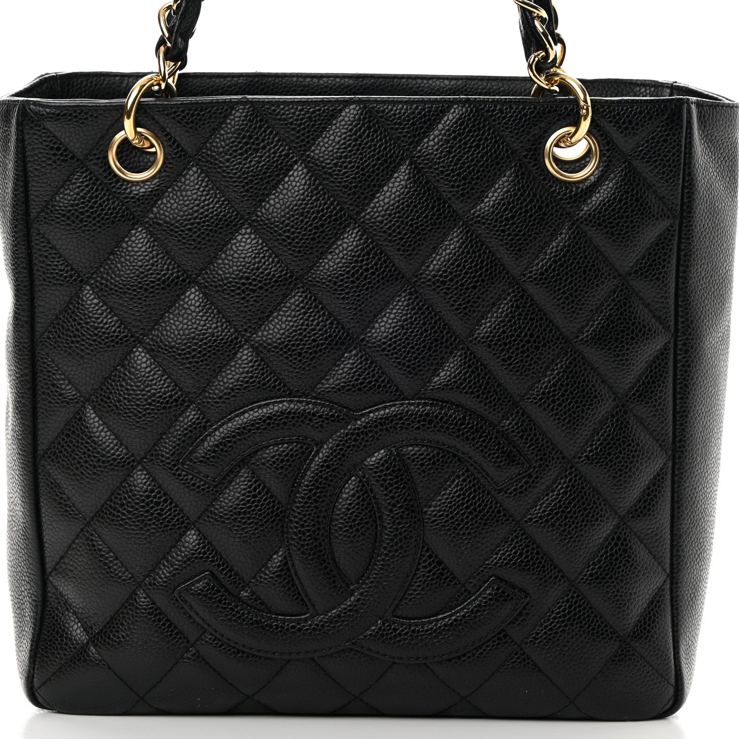 Chanel Caviar Quilted Petit Shopping Tote PST Black 8 of 14