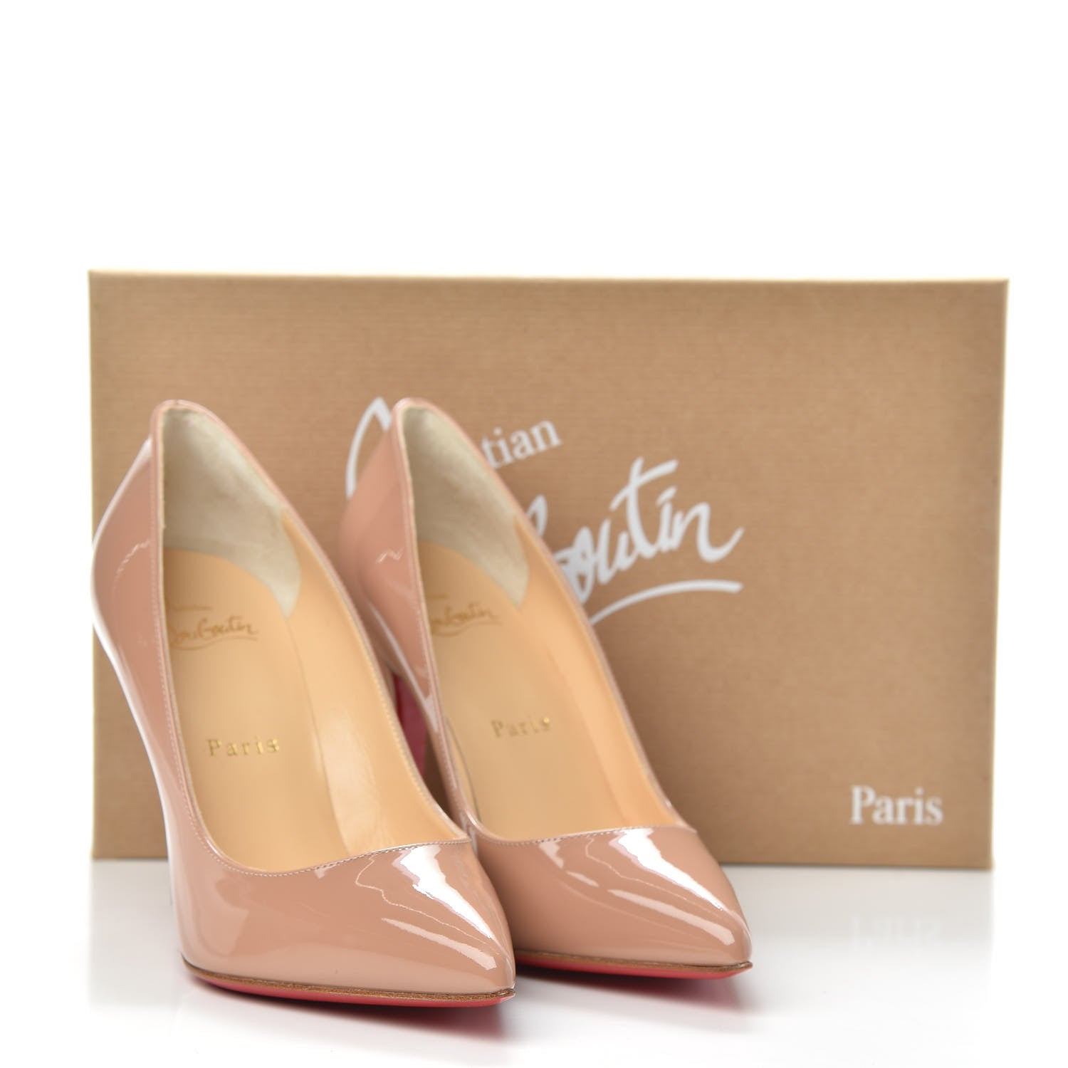 Christian Louboutin Patent Pigalle 100 Pumps 35.5 Nude 8 of 8