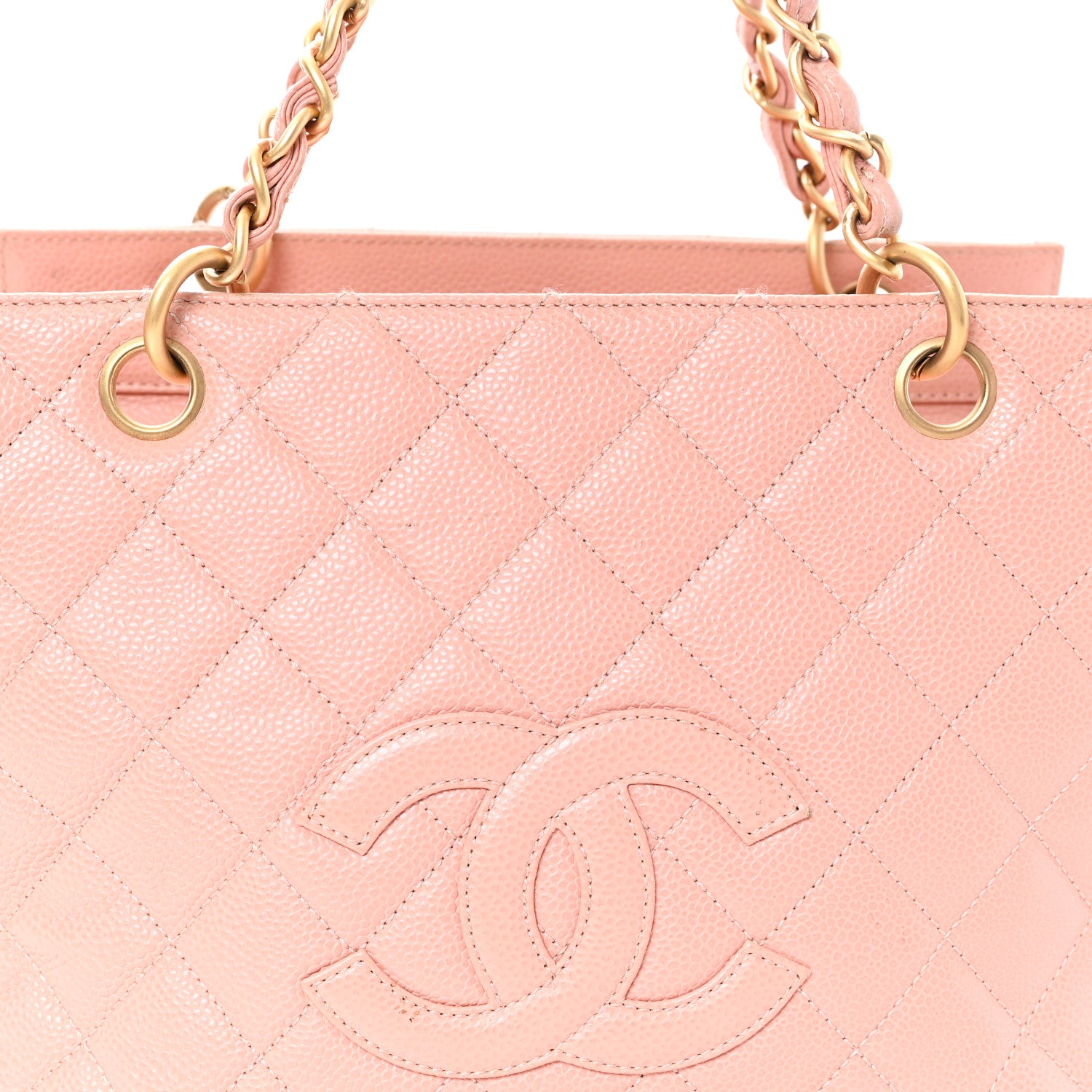 Chanel Caviar Quilted Petit Timeless Shopping Tote PTT Pink 9 of 11