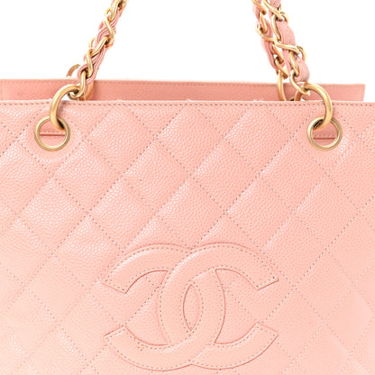 Chanel Caviar Quilted Petit Timeless Shopping Tote PTT Pink 9 of 11