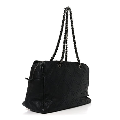 Chanel Calfskin Small Diamond Stitch Tote Black 3 of 10