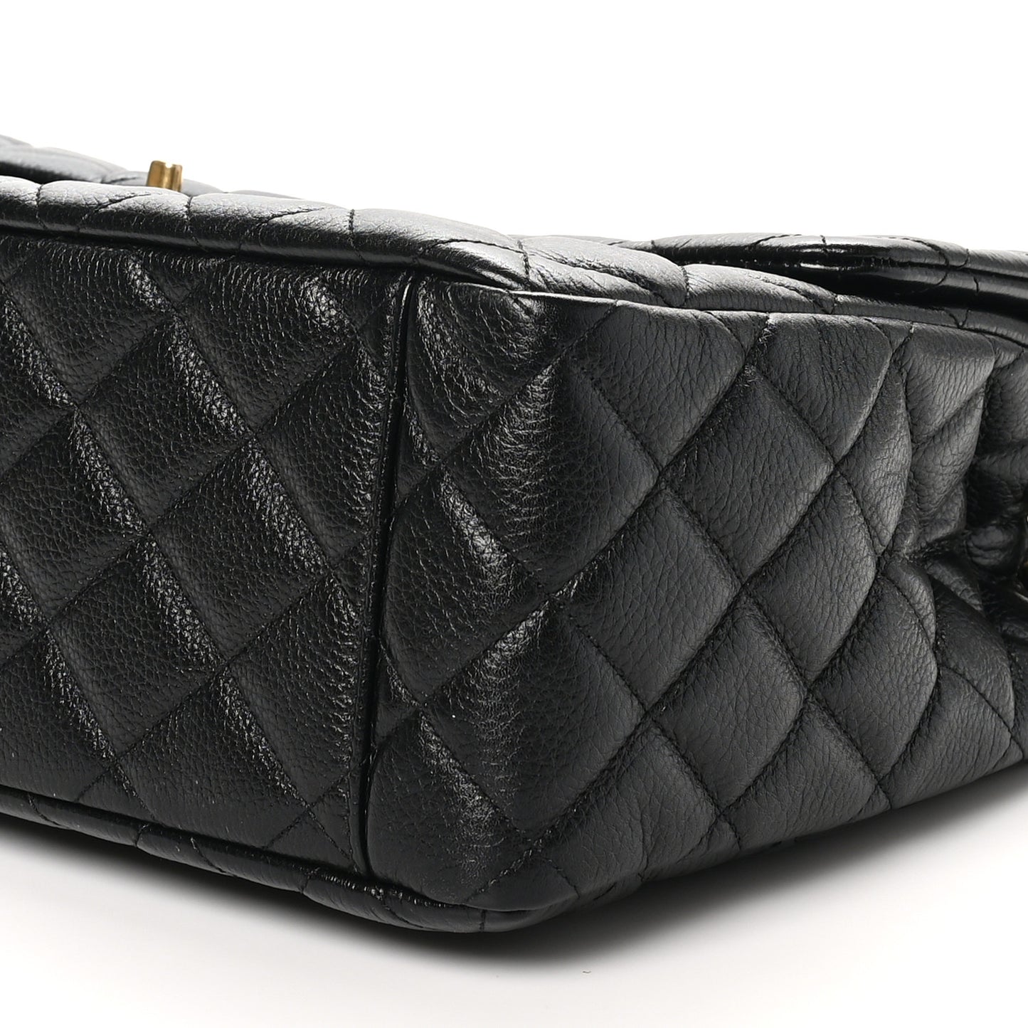 Caviar Quilted XXL Travel Flap Bag Black