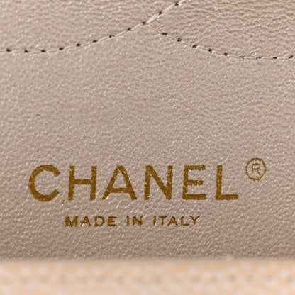 Chanel Pearly Caviar Quilted Jumbo Double Flap Light Beige 13 of 15