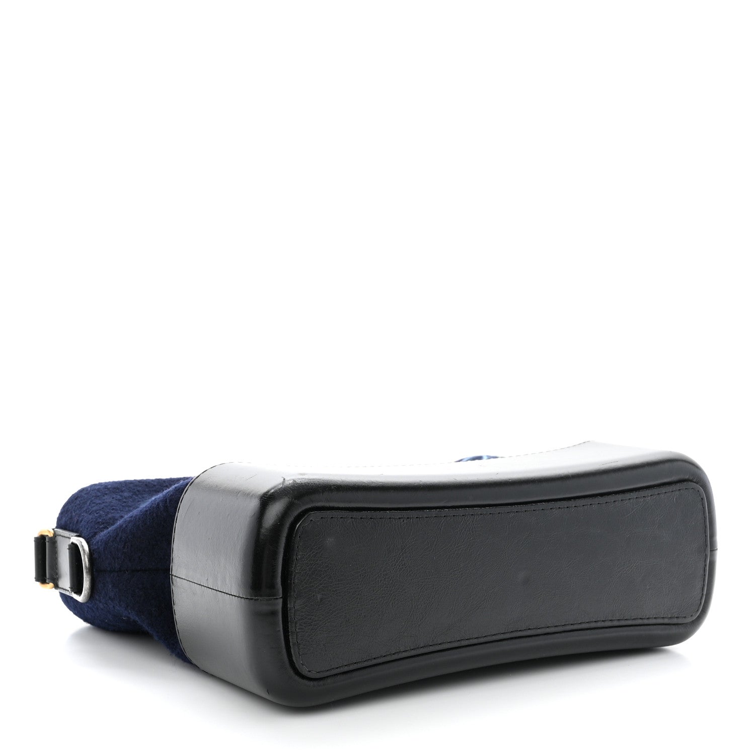 Chanel Calfskin Wool Embroidered Paris Hamburg Medium Gabrielle Hobo Dark Navy Blue 4 of 13