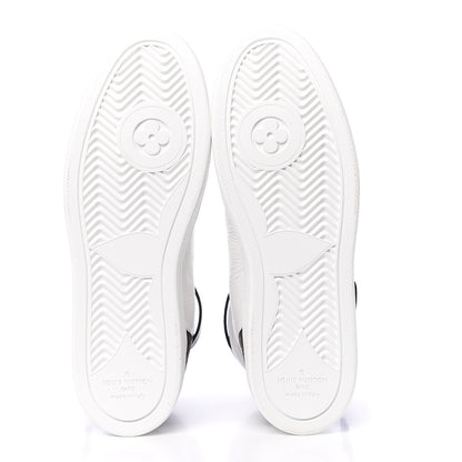 Louis Vuitton Grained Calfskin Patent Monogram Boombox Sneaker Boots 39.5 White 4 of 7