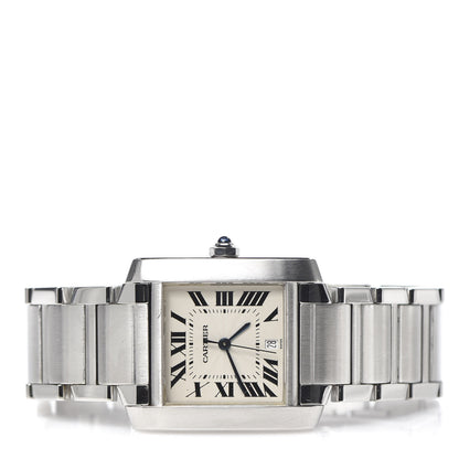 Cartier Stainless Steel 28mm Tank Francaise Automatic Watch 3 of 7