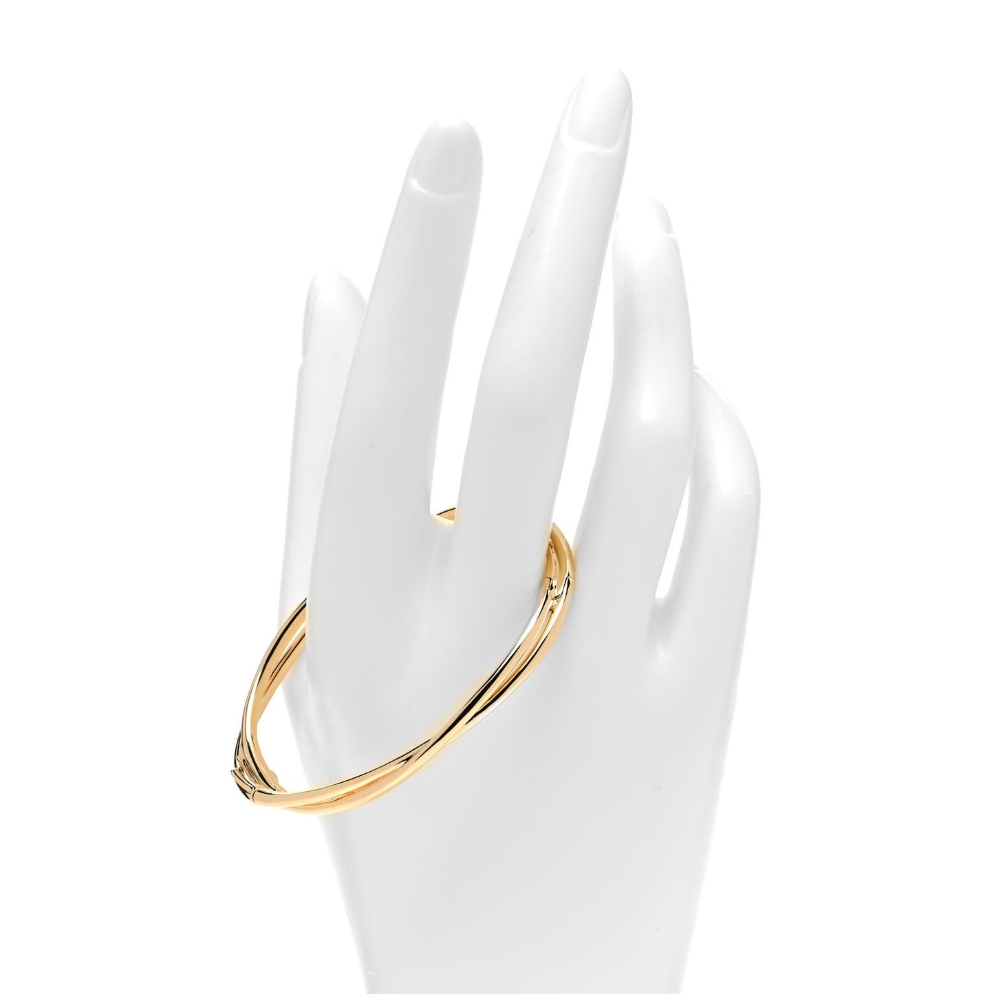 18K Yellow Gold Diamond Continuance Center Twist Bracelet