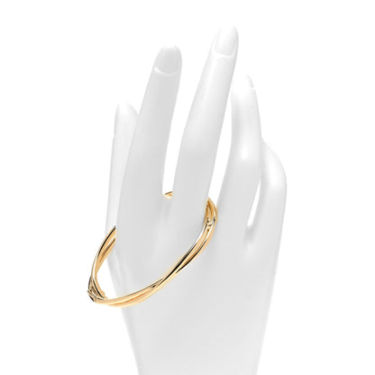 David Yurman 18K Yellow Gold Diamond Continuance Center Twist Bracelet 2 of 4