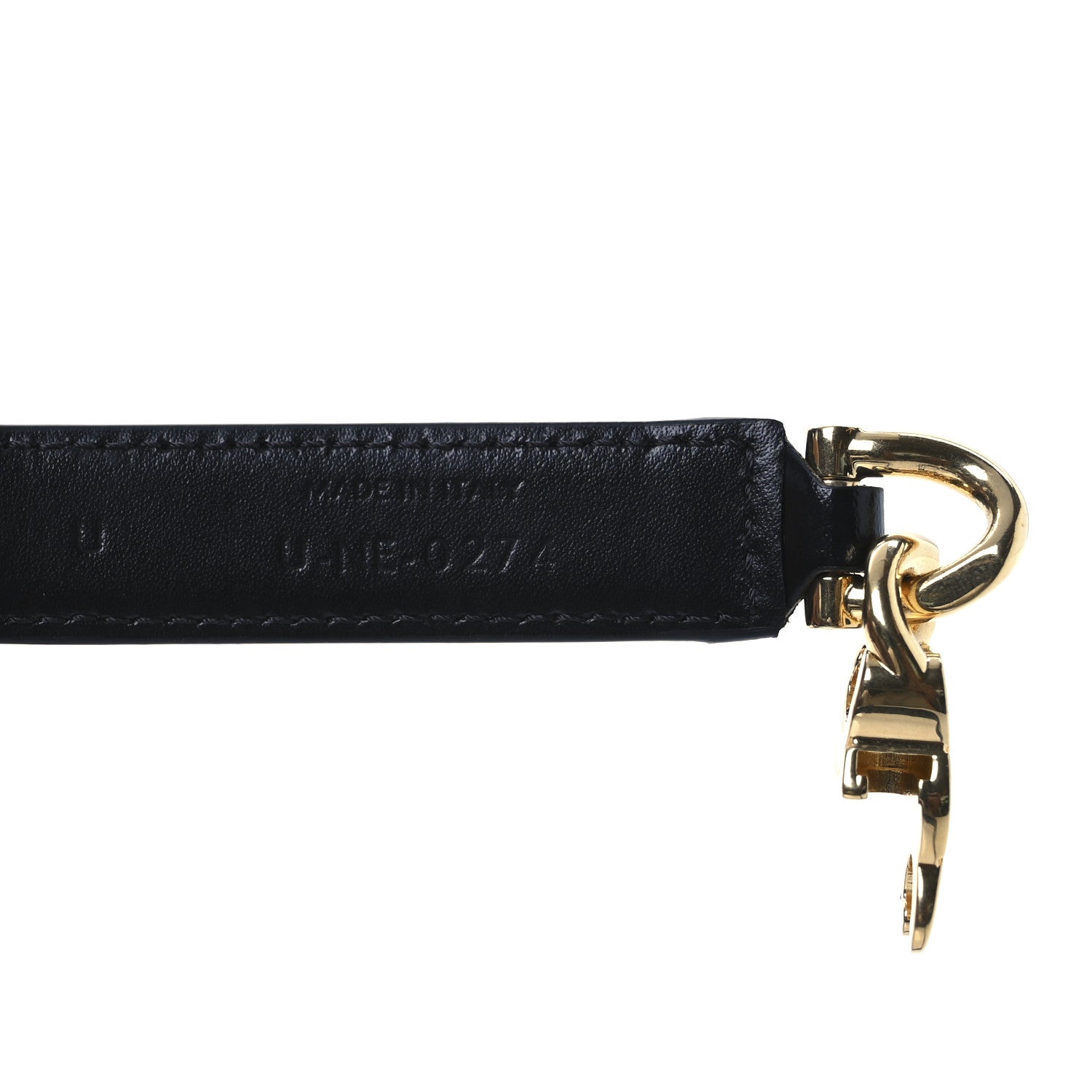Celine Calfskin Small 18mm Gourmette Triomphe Belt 85/34 Black 4 of 5