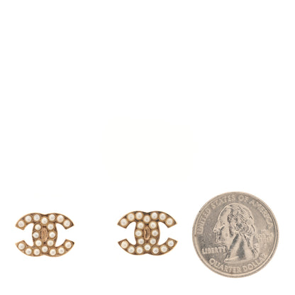 Chanel Pearl CC Earrings Gold 2 of 5