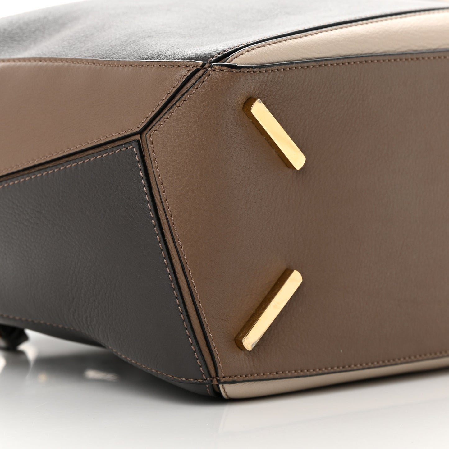 Calfskin Medium Puzzle Bag Brown Dark Taupe