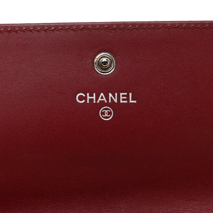 Chanel Patent Caviar Timeless CC Large Gusset Flap Wallet Burgundy 6 of 7