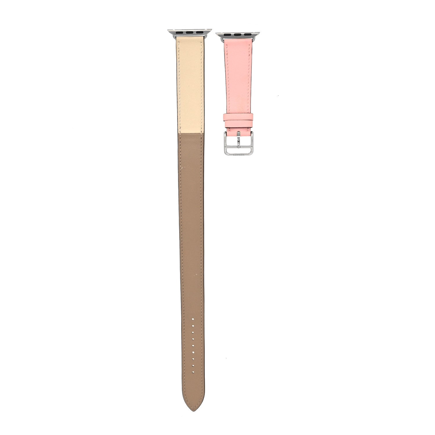 Hermes Swift 40mm Apple Watch Double Tour Band Rose Sakura Craie Argile 1 of 4