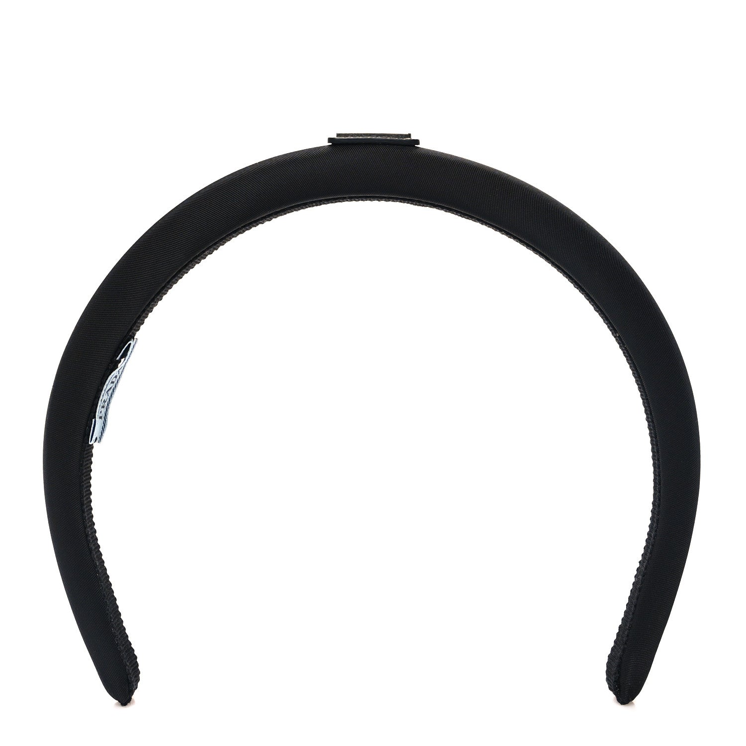 Prada Re-Nylon Metal Triangle Logo Headband Black 1 of 5
