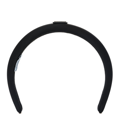 Prada Re-Nylon Metal Triangle Logo Headband Black 1 of 5