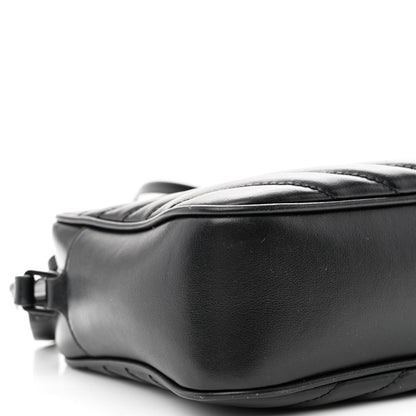 Saint Laurent Calfskin Matelasse Monogram Monochrome Lou Camera Bag Black 9 of 13