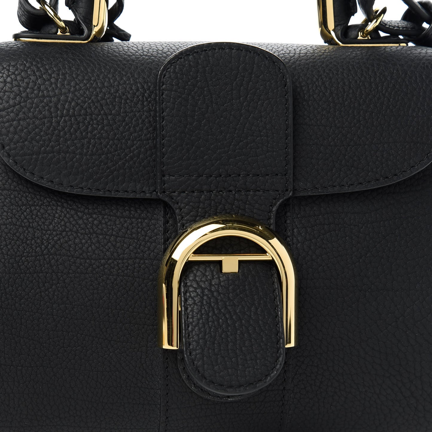 Grained Calfskin Mini Brillant Satchel Black
