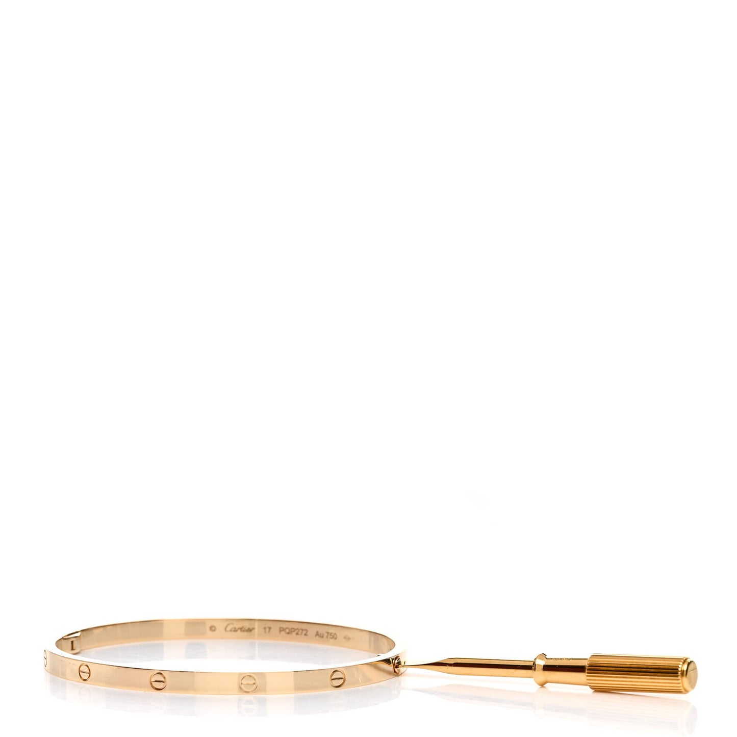 18K Yellow Gold Small LOVE Bracelet 17