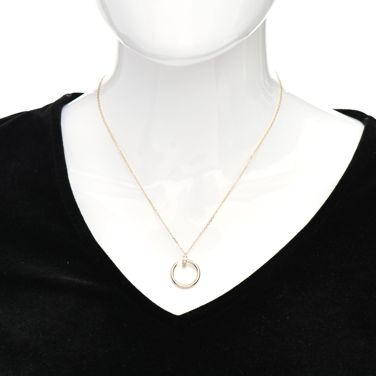 18K Yellow Gold Diamond Juste Un Clou Pendant Necklace
