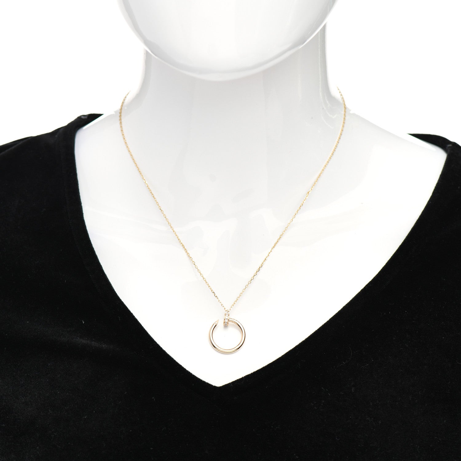 Cartier 18K Yellow Gold Diamond Juste Un Clou Pendant Necklace 2 of 5