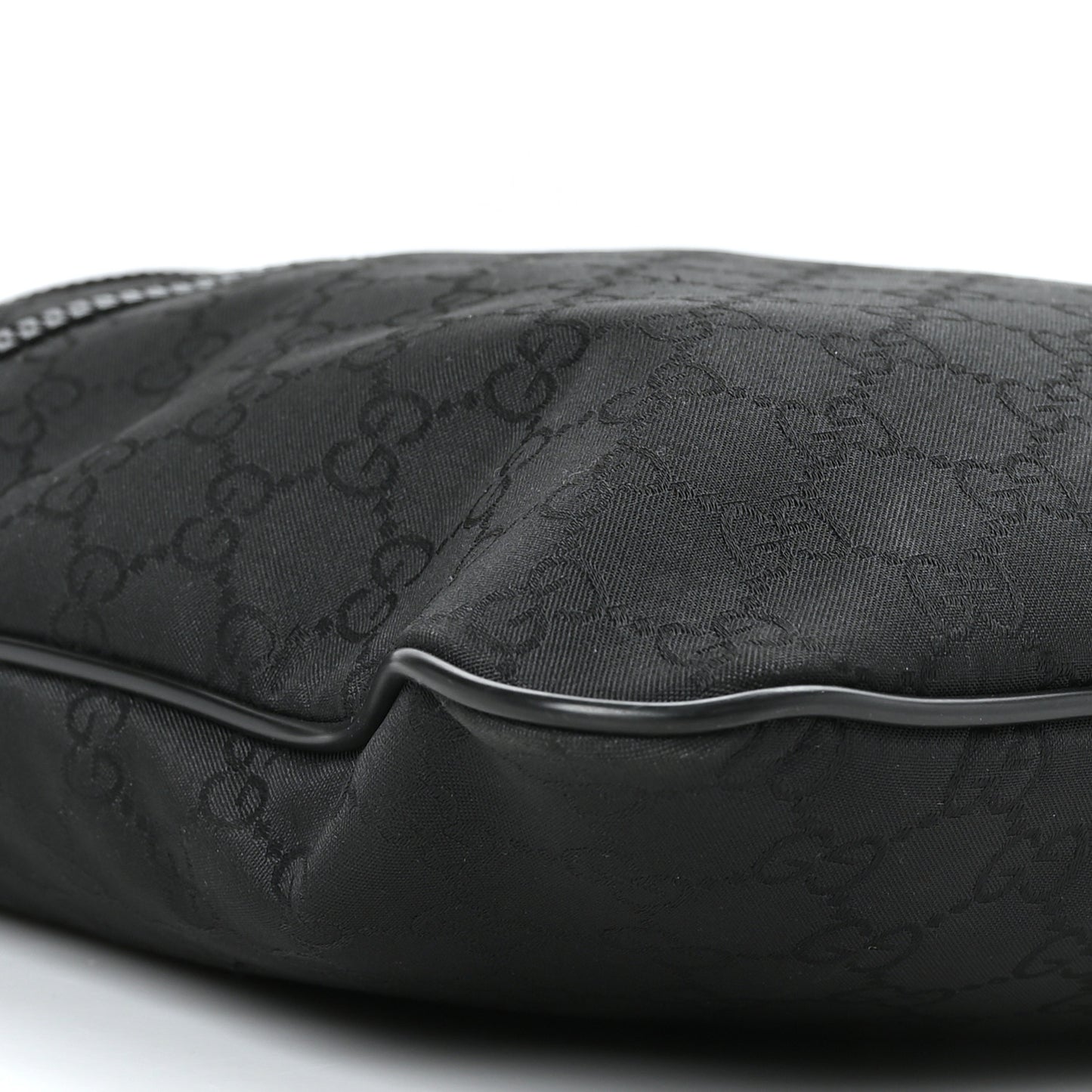 Nylon Monogram Medium Flat Messenger Bag Black