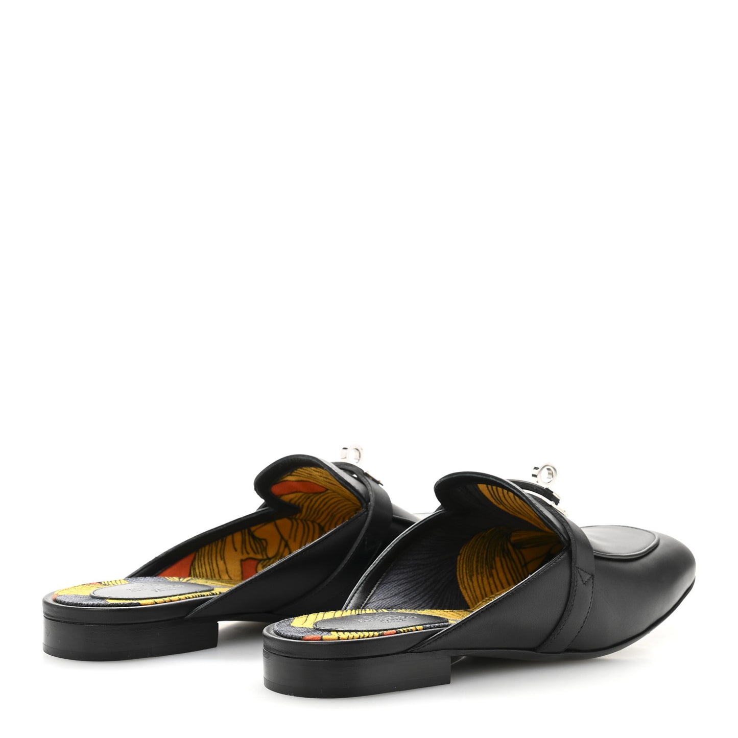 Calfskin Oz Mules 38 Black