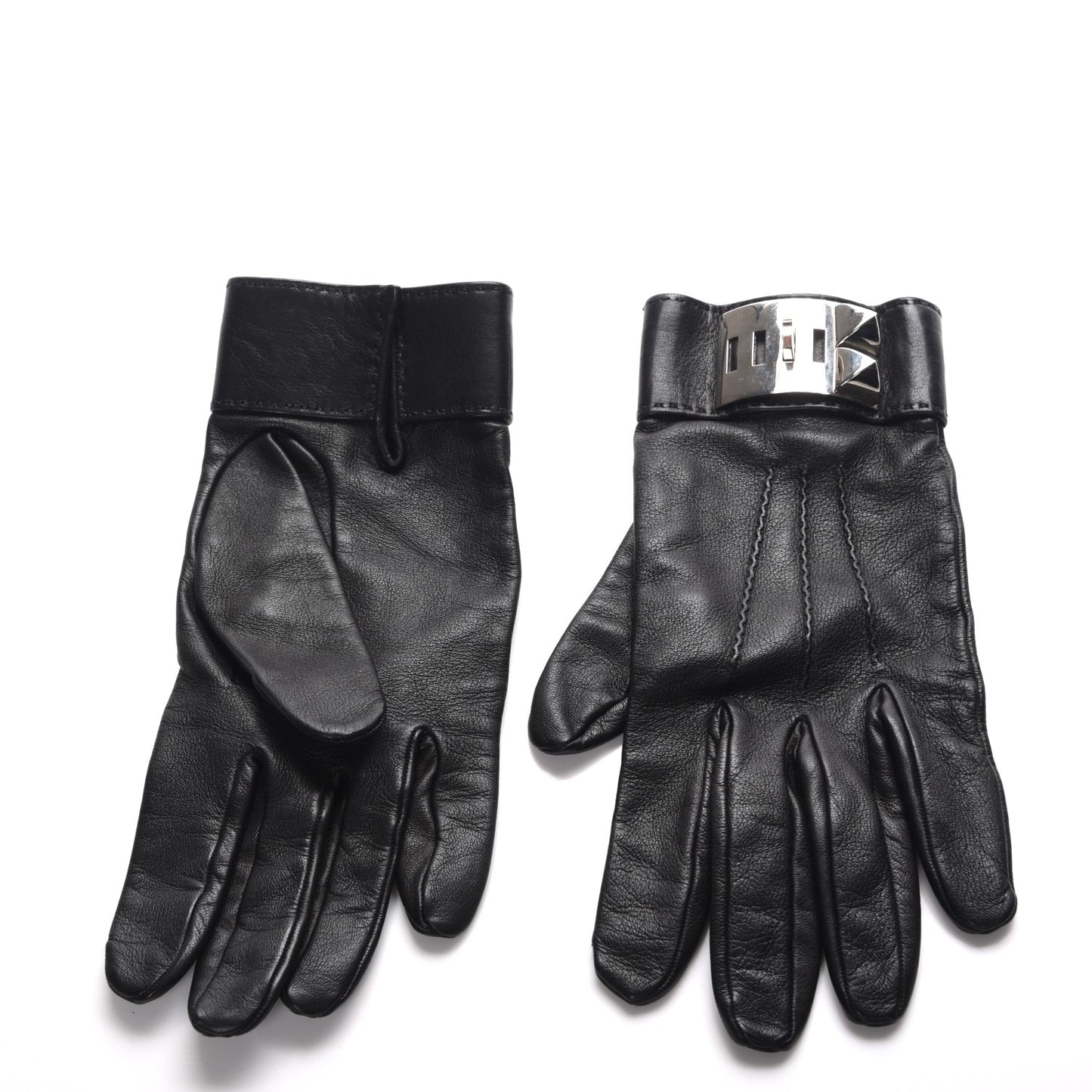 Lambskin Collier De Chien Gloves Black 8
