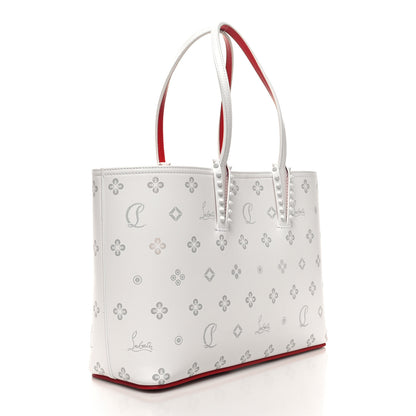 Christian Louboutin Calfskin Loubinthesky Mini East West Cabata Tote White 4 of 11