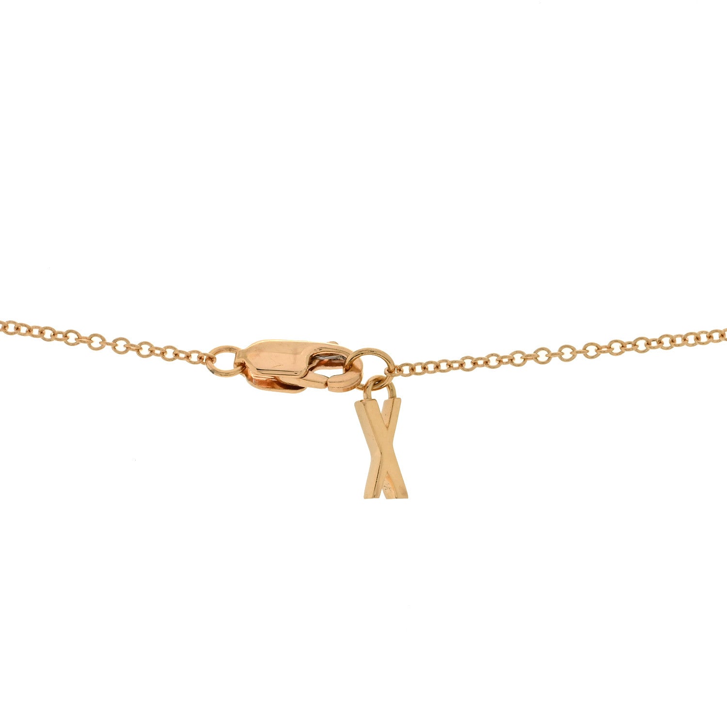 Tiffany 18K Rose Gold Interlocking Atlas Open Pendant Necklace 4 of 5
