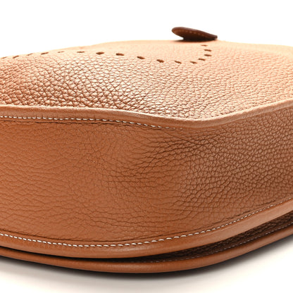 Hermes Taurillon Clemence Amazone Evelyne III PM Gold Ecru 9 of 10