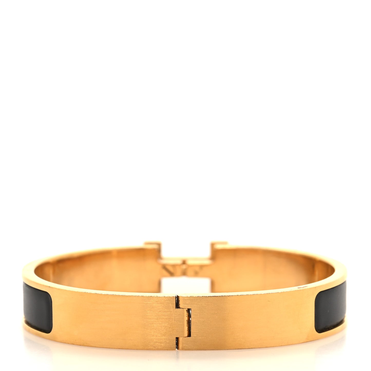 Matte Enamel Narrow Clic Clac HH Bracelet GM Black