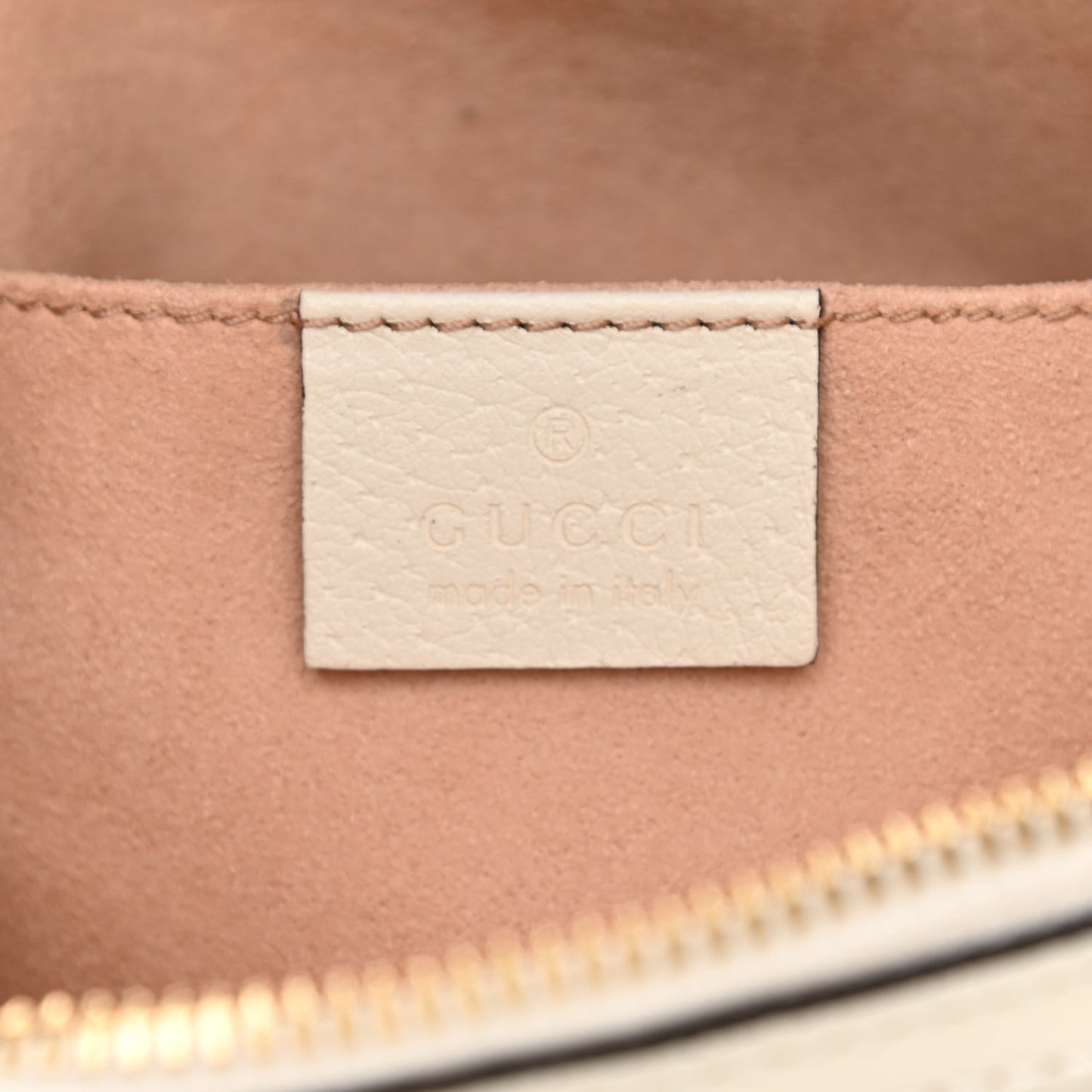 GG Supreme Monogram Textured Dollar Calfskin Web Small Ophidia Dome Shoulder Bag Beige Ebony Mystic White
