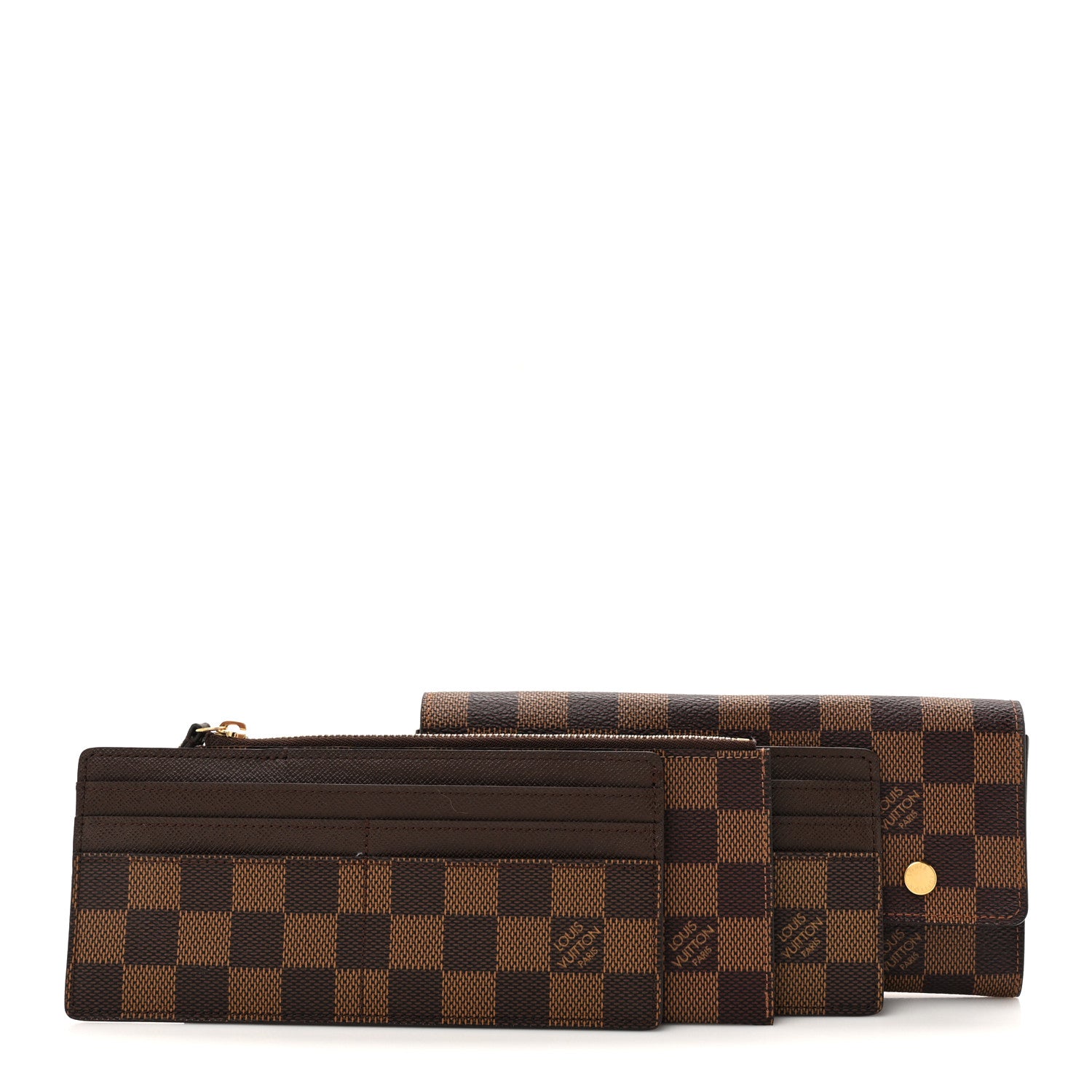 Louis Vuitton Damier Ebene Portefeuille Long Modulable Wallet 2 of 13