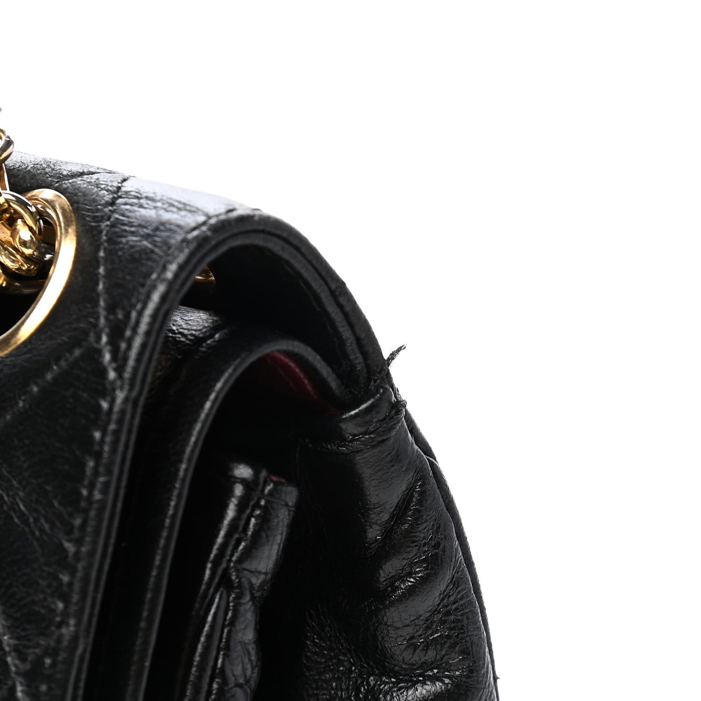 Lambskin Quilted Medium Double Flap Bijoux Chain Black
