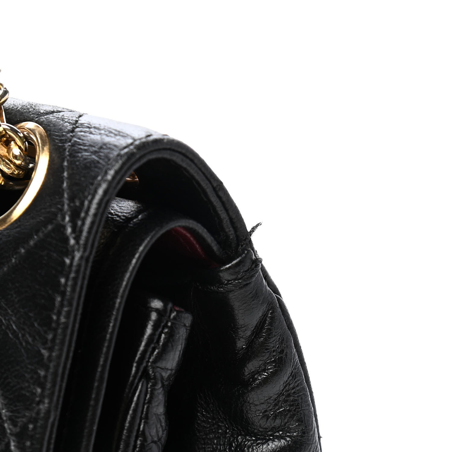 Chanel Lambskin Quilted Medium Double Flap Bijoux Chain Black 9 of 11