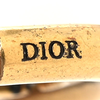 Christian Dior Metal 30 Montaigne Hoop Earrings Aged Gold 4 of 4