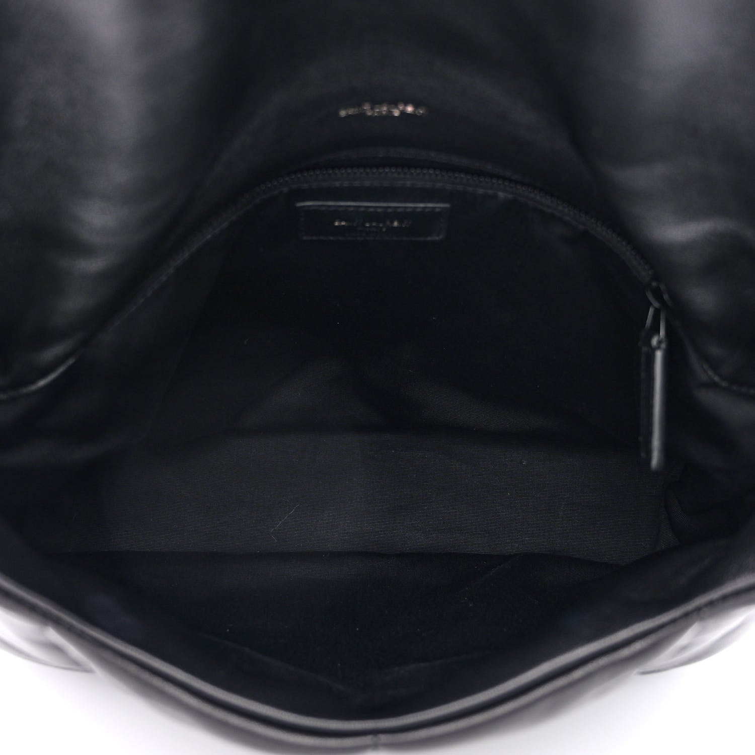 Saint Laurent Lambskin Quilted Monogram Monochrome Medium Loulou Puffer Chain Satchel Black 5 of 10