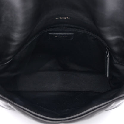 Saint Laurent Lambskin Quilted Monogram Monochrome Medium Loulou Puffer Chain Satchel Black 5 of 10